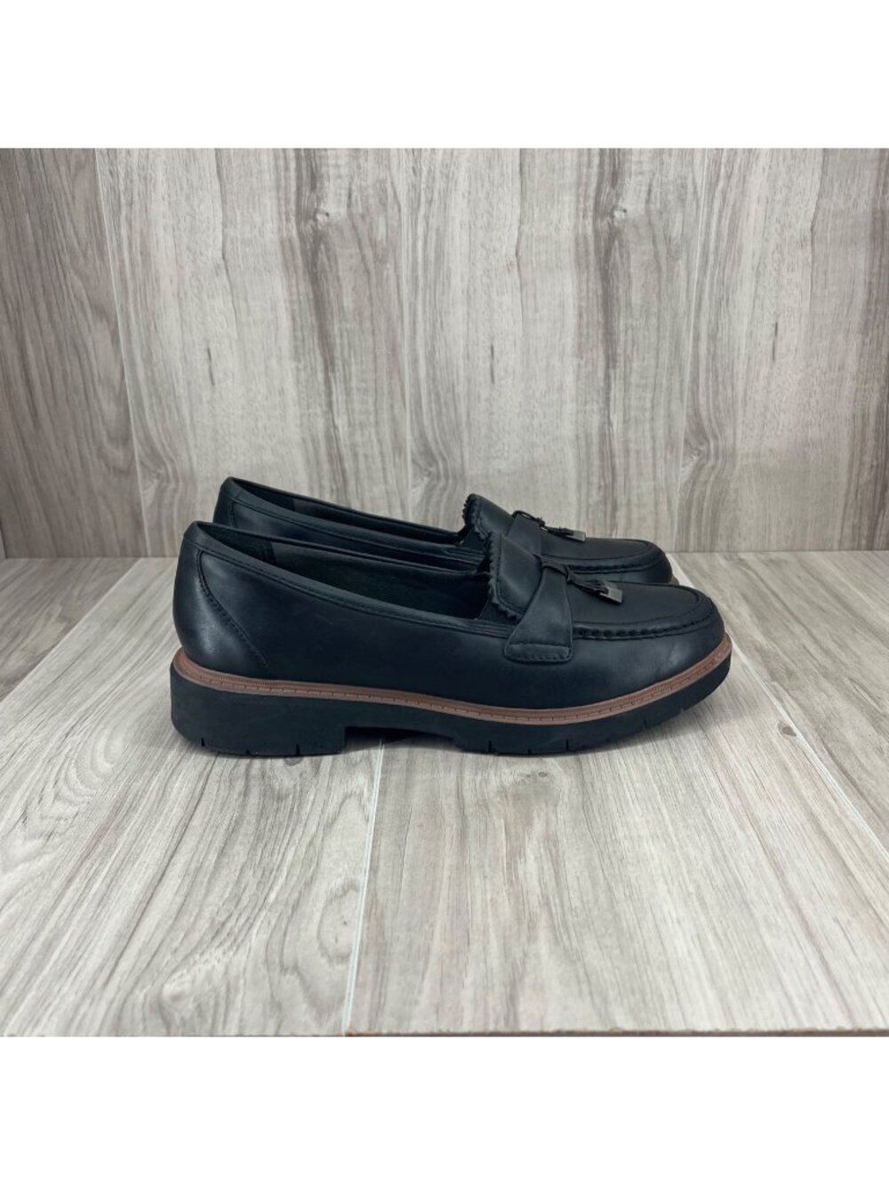 Clarks Loafers Womens 8M Westlynn Black Leather Slip On Comfort Shoes